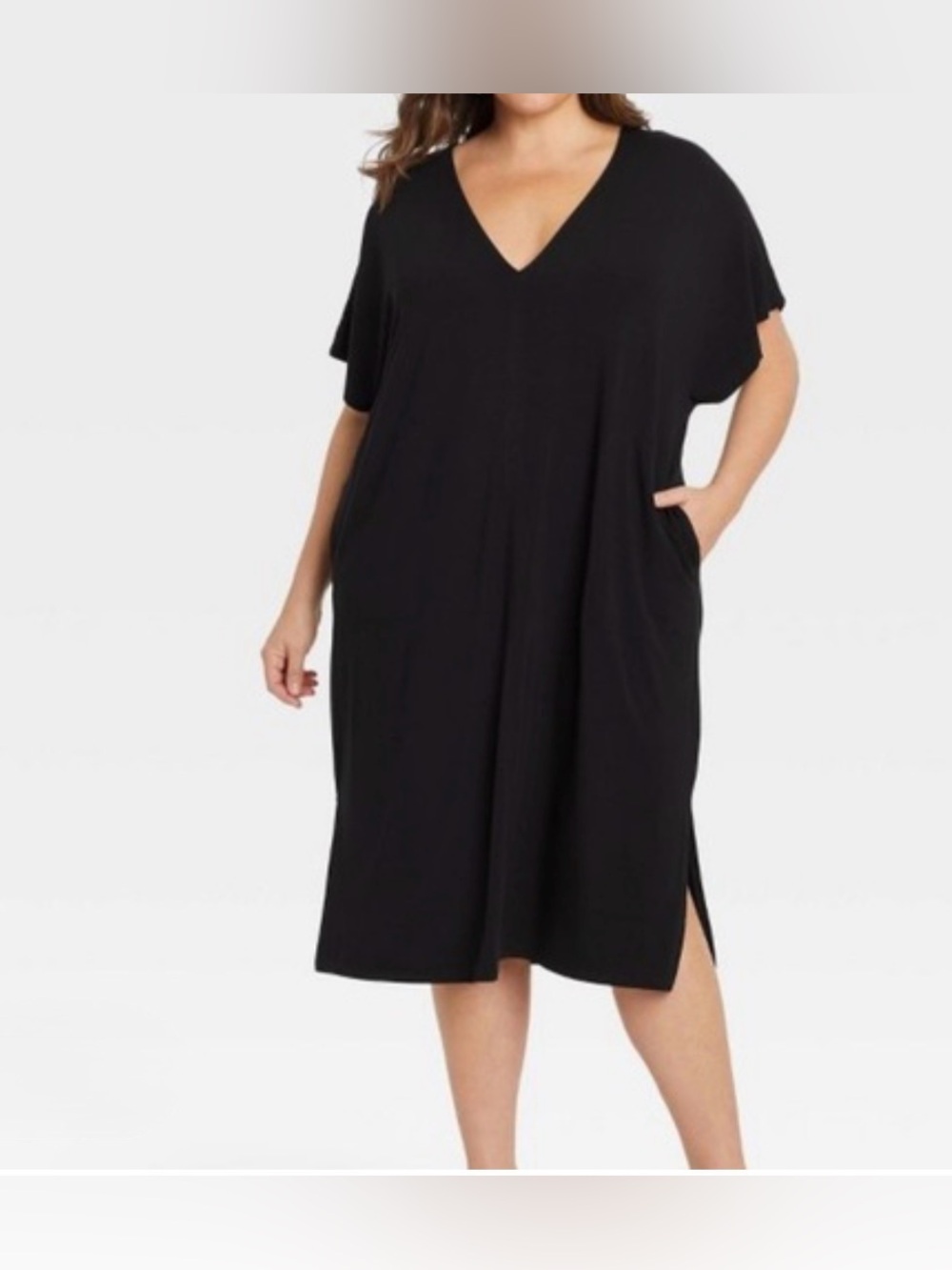 Ava & Viv 4X Oversized Dolman Short Sleeve Dress